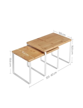Estante de madera con metal Songmics Home Bystro MKCS010N01