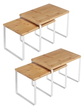 Estante de madera con metal Songmics Home Bystro MKCS010N01