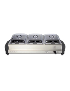 Chafer Bufetera de acero inoxidable Proctor Silex 3 compartimentos