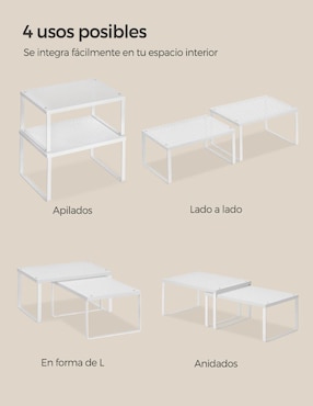 Estante de acero Songmics Home Bystro MKCS01WT