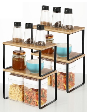 Estante de madera con metal Songmics Home Bystro MKCS10NB