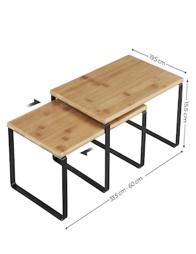 Estante de madera con metal Songmics Home Bystro MKCS10NB