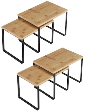Estante de madera con metal Songmics Home Bystro MKCS10NB