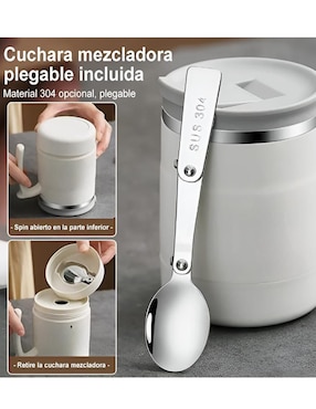 Termo Xtellar de acero inoxidable con tapa disc top 490 ml