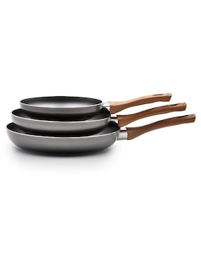Set de sartenes Flamel Lava de aluminio 3 piezas