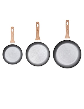 Set de sartenes Flamel Lava de aluminio 3 piezas