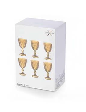 Set de copas para vino Xtellar de cristal 6 piezas