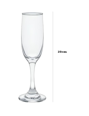 Set de copas para champán Xtellar de cristal 6 piezas