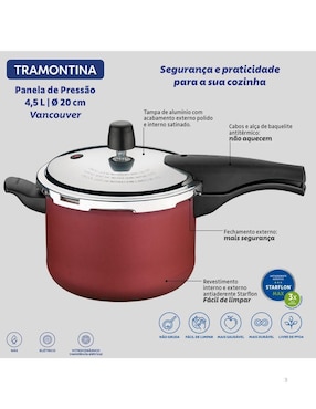 Batería de cocina Tramontina de aluminio antiadherente starflon max 11 piezas