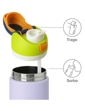 Termo Güish de acero inoxidable con tapa a presión 950 ml
