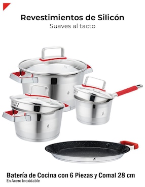 Batería de cocina Bogner de acero inoxidable 7 piezas