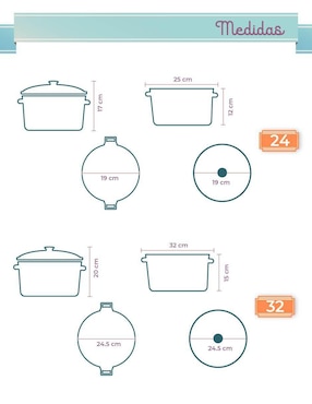 Batería de cocina Rd Royal Cook de acero inoxidable 12 piezas
