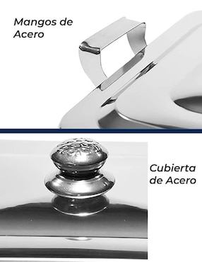 Chafer bufetera de acero inoxidable RD Royal Cook 1 compartimento