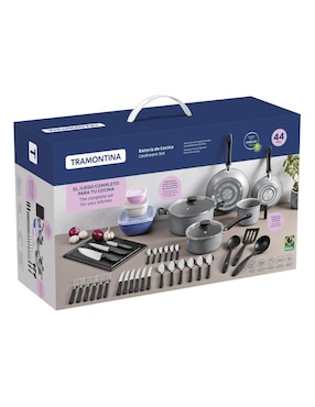Batería de cocina Tramontina Coimbra de aluminio antiadherente starflon max 44 piezas