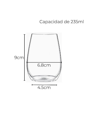 Set de vasos para vino Riedel O de cristal 2 piezas