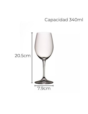 Set de copas para vino blanco Riedel Vivant de cristal 4 piezas