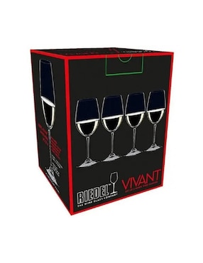 Set de copas para vino blanco Riedel Vivant de cristal 4 piezas