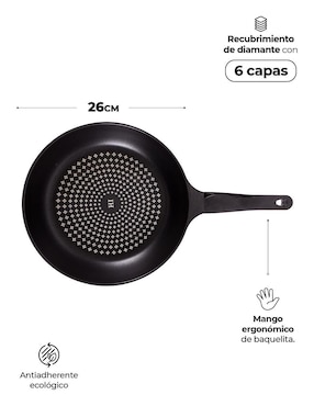 Sartén Queen Sense Premium de aluminio anodizado