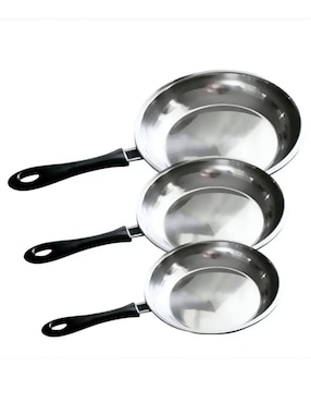 Set de sartenes Yajad Hogar de acero inoxidable 3 piezas