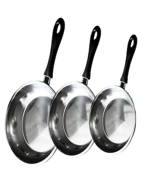 Set de sartenes Yajad Hogar de acero inoxidable 3 piezas