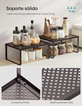 Estante de acero Songmics Home Bystro MKCS01BR