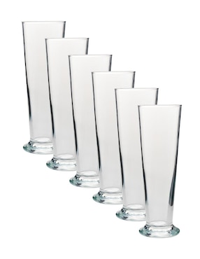Set de vasos para cerveza Luminarc Linz de vidrio con 6 piezas