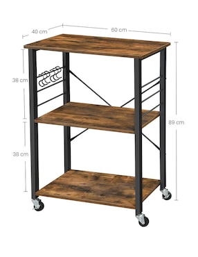 Estante de madera con metal Songmics Home Bellita mkks60xv1