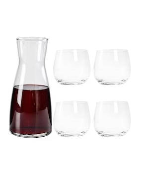 Set jarra con vasos de vidrio Stovmex Torino
