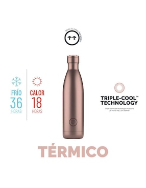 Termo Cool Bottles de acero inoxidable Coolors con tapa rosca 750 ml