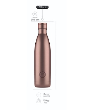 Termo Cool Bottles de acero inoxidable Coolors con tapa rosca 750 ml
