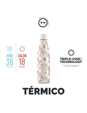Termo Cool Bottles de acero inoxidable Secret Blossoms con tapa rosca 500 ml