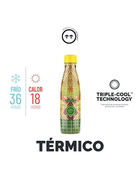 Termo Cool Bottles de acero inoxidable Mystical Lions con tapa rosca 500 ml