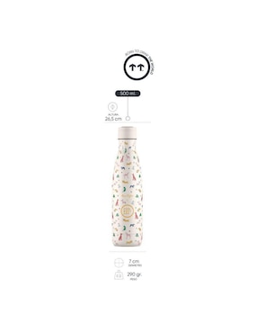 Termo Cool Bottles de acero inoxidable Doggie Party con tapa rosca 500 ml