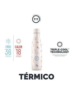 Termo Cool Bottles de acero inoxidable Ocean Breeze con tapa rosca 500 ml