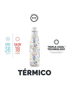 Termo Cool Bottles de acero inoxidable Allegra con tapa rosca 500 ml