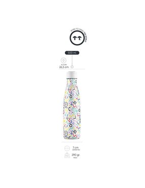 Termo Cool Bottles de acero inoxidable Allegra con tapa rosca 500 ml
