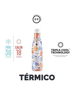 Termo Cool Bottles de acero inoxidable Nébula Underwater fun con tapa rosca 500 ml