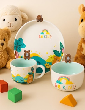 Vajilla infantil Ideen be kind bear de cerámica