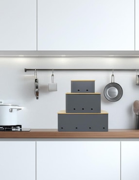 Kit de contenedores Ideen de aluminio 3 piezas