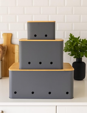 Kit de contenedores Ideen de aluminio 3 piezas