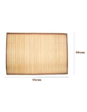 Set mantel individual rectangular de bambú Xtellar