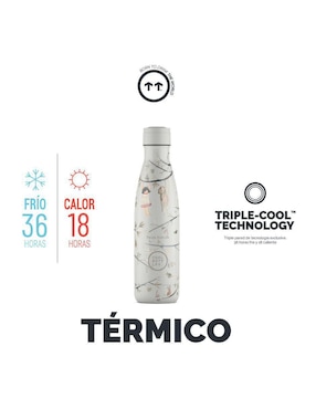 Termo Cool Bottles de acero inoxidable Paula Alenda - Hanging Friends con tapa rosca 500 ml