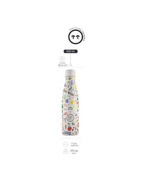 Termo Cool Bottles de acero inoxidable Good vibes con tapa rosca 500 ml