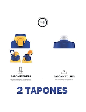 Termo Cool Bottles de acero inoxidable Sport Paris con tapa rosca 950 ml