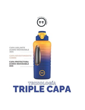 Termo Cool Bottles de acero inoxidable Sport Paris con tapa rosca 950 ml