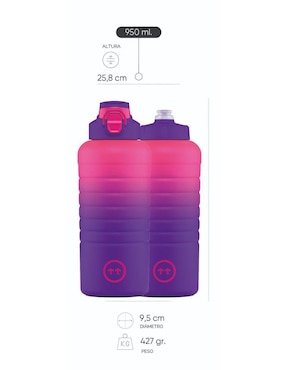 Termo Cool Bottles de acero inoxidable Sport Los Angeles con tapa rosca 950 ml
