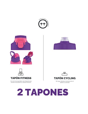 Termo Cool Bottles de acero inoxidable Sport Los Angeles con tapa rosca 950 ml