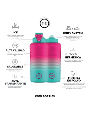 Termo Cool Bottles de acero inoxidable Sport Brisbane con tapa rosca 950 ml