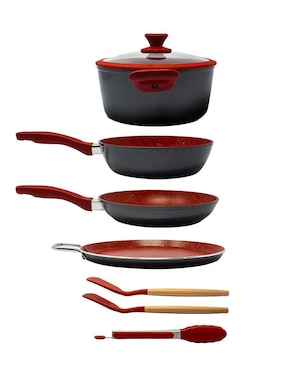 Batería de cocina Flavorstone de acero inoxidable antiadherente combinado 8 piezas