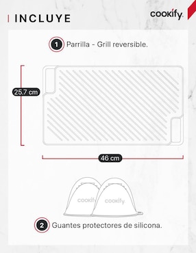 Grill Cookify Plancha grill hierro fundido